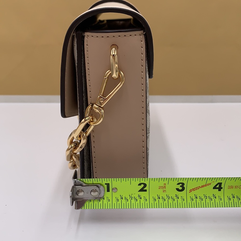 MICHAEL KORS CARMEN SMALL FLAP CROSSBODY BUFF MULTI - Picture 12 of 16